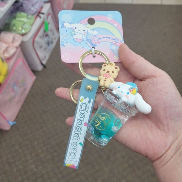 Brand New Sanrio Cinnamoroll Bubble Tea Keychain - Picture 2 of 7